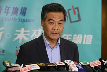 梁振英回应横洲计划:公屋不会做妥协 梁振英回应横洲计划:公屋不会做妥协